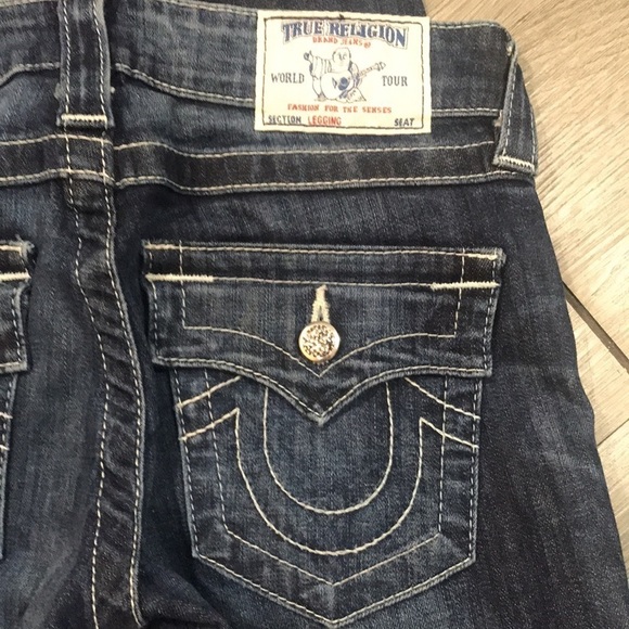 True Religion “Jeggings” Medium Wash Flap Pocket Ankle Stretch Jeans size 25 - Picture 5 of 14